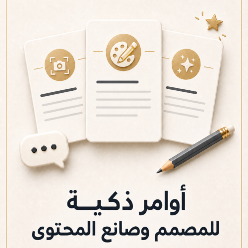 غلاف أوامر ذكية للمصمم وصانع المحتوى - ايلا ديجتال