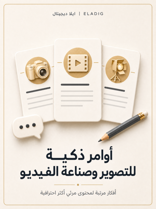 غلاف أوامر ذكية للتصوير وصناعة الفيديو - ايلا ديجتال