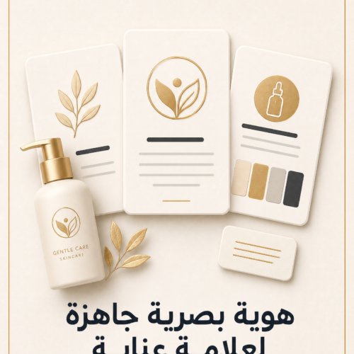 غلاف هوية بصرية جاهزة لعلامة عناية - ايلا ديجتال
