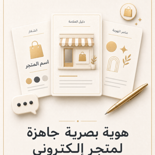 غلاف هوية بصرية جاهزة لمتجر إلكتروني - ايلا ديجتال