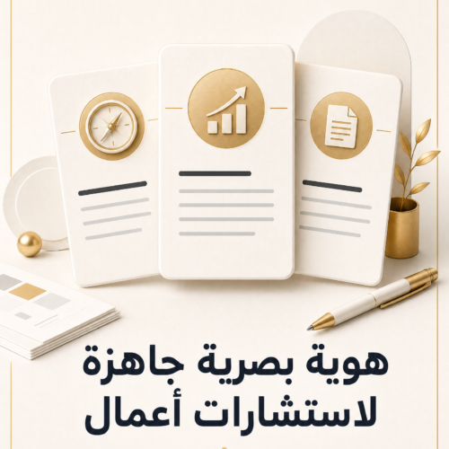 غلاف هوية بصرية جاهزة لاستشارات أعمال - ايلا ديجتال