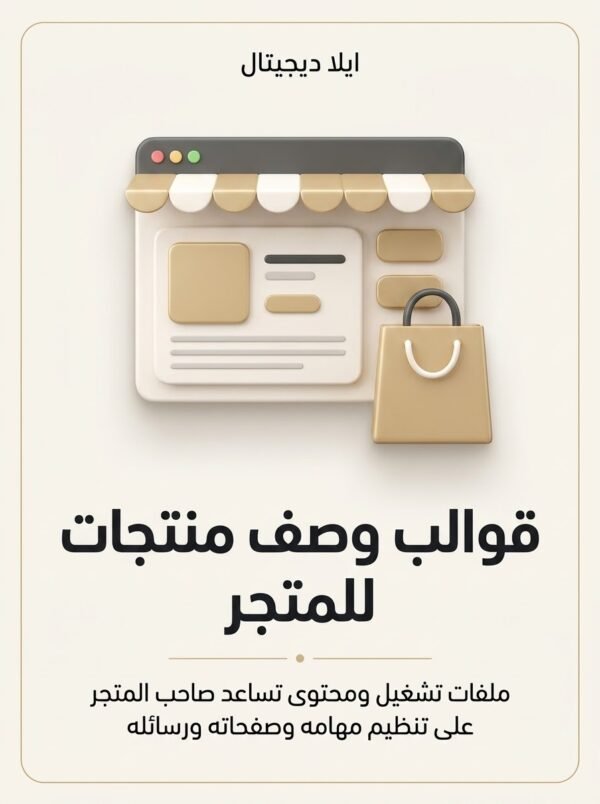 قوالب وصف منتجات للمتجر — غلاف المنتج غلاف قوالب وصف منتجات للمتجر - ايلا ديجتال