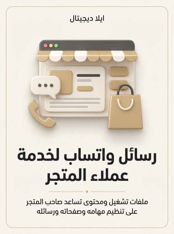 غلاف رسائل واتساب لخدمة عملاء المتجر - ايلا ديجتال